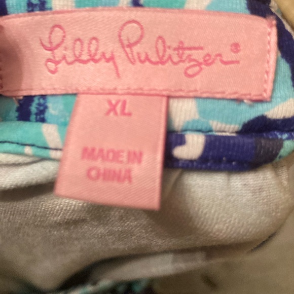 Lilly Pulitzer Bailor Dress Women Crash the Bash Button-Up Stretch V-neck Sz-XL - Picture 13 of 13